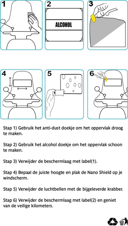 Waterafstotende folie voor windscherm